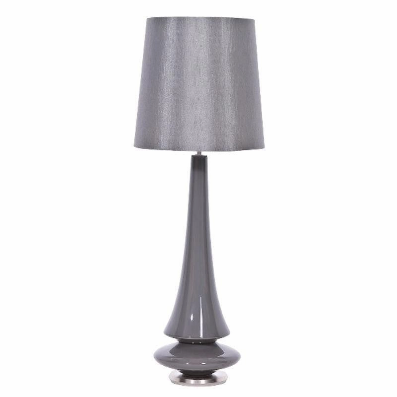 Elstead Spin Grey Ceramic Table Lamp energy-saving LED light