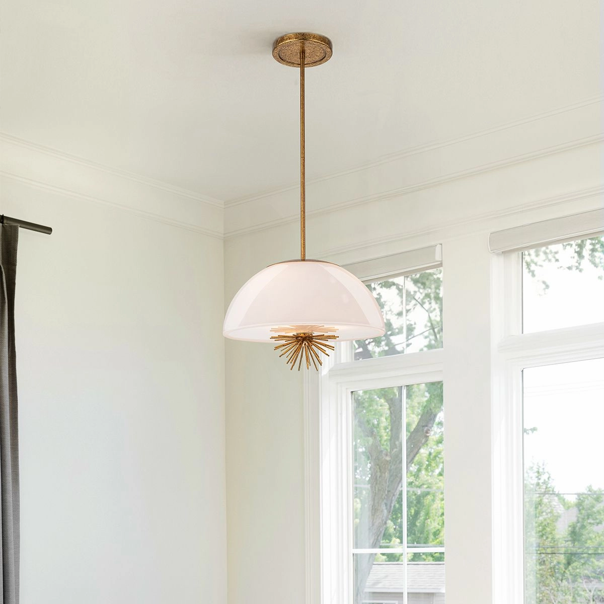 Elstead Staring 3 Light Gold Pendant Light sleek LED ceiling lamp