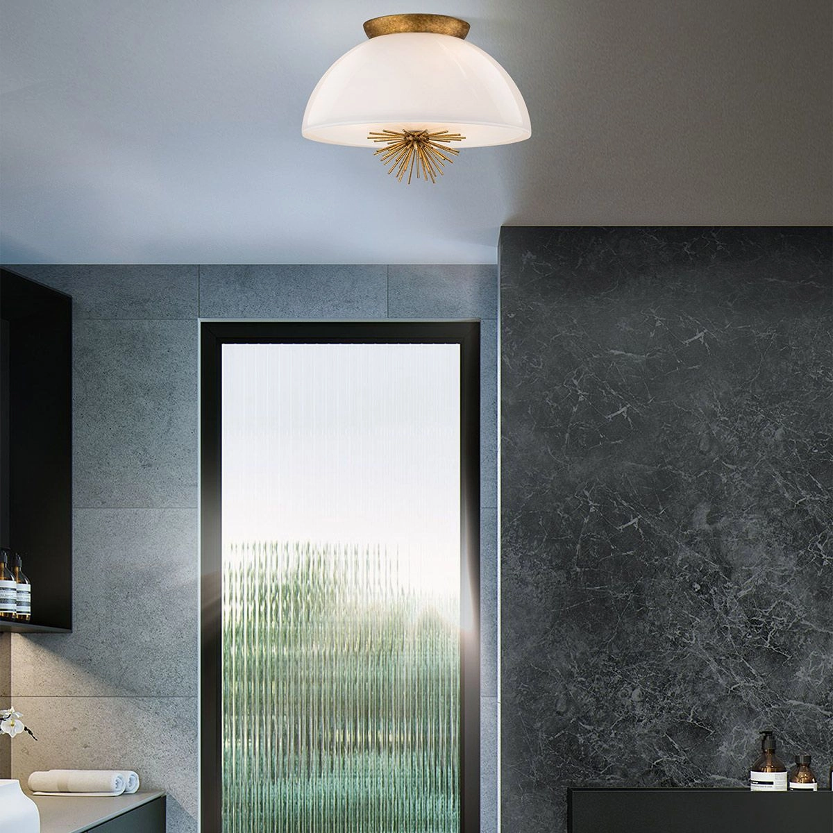 Elstead Staring 3 Light Gold Pendant Light