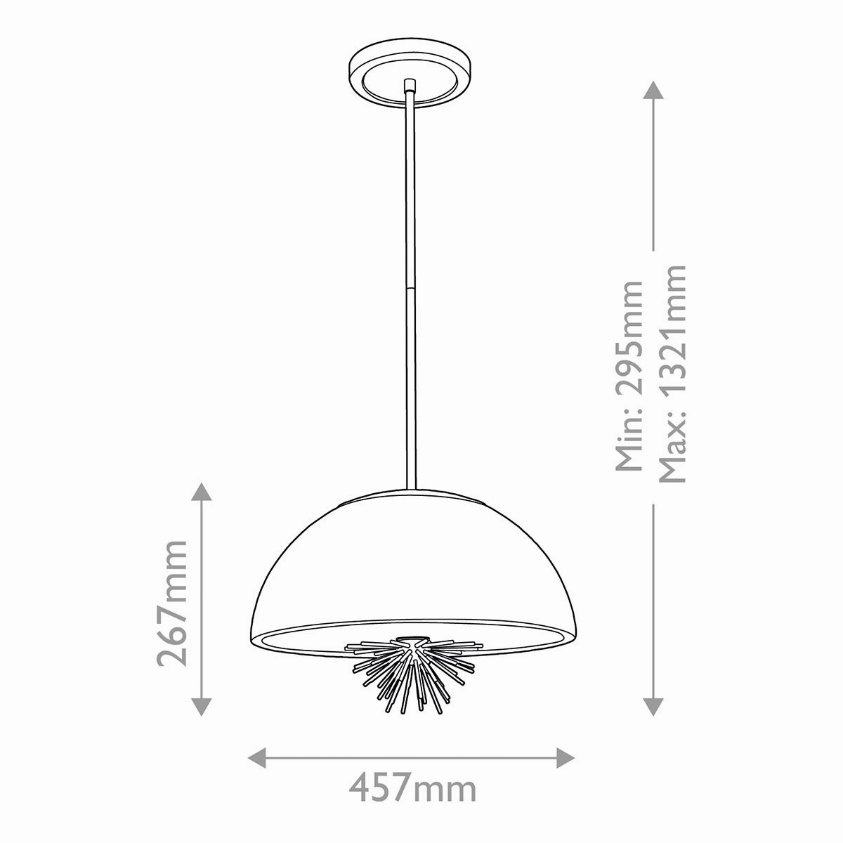 Elstead Staring 3 Light Gold Pendant Light