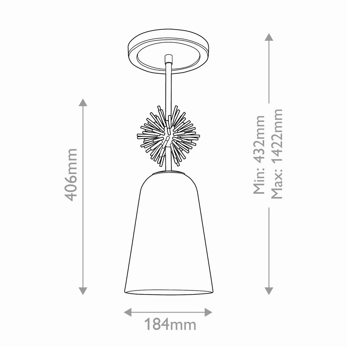 Elstead Staring Gold Pendant with Opal Glass
