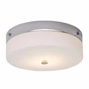 Elstead Tamar Large Flush Polished Chrome Bathroom Light ambient ceiling fixture