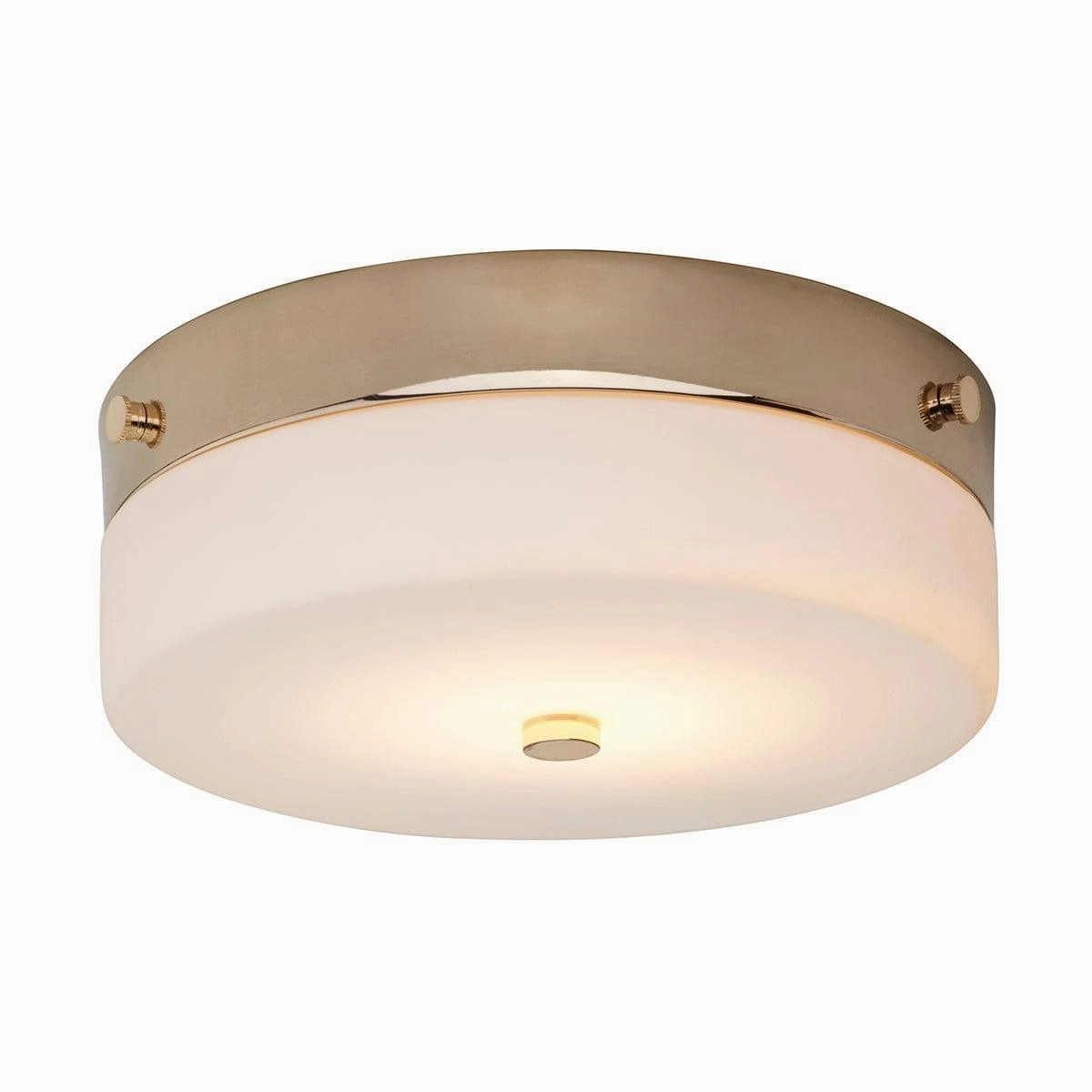 Elstead Tamar Medium Flush Gold Bathroom Ceiling Light soft glow ceiling light
