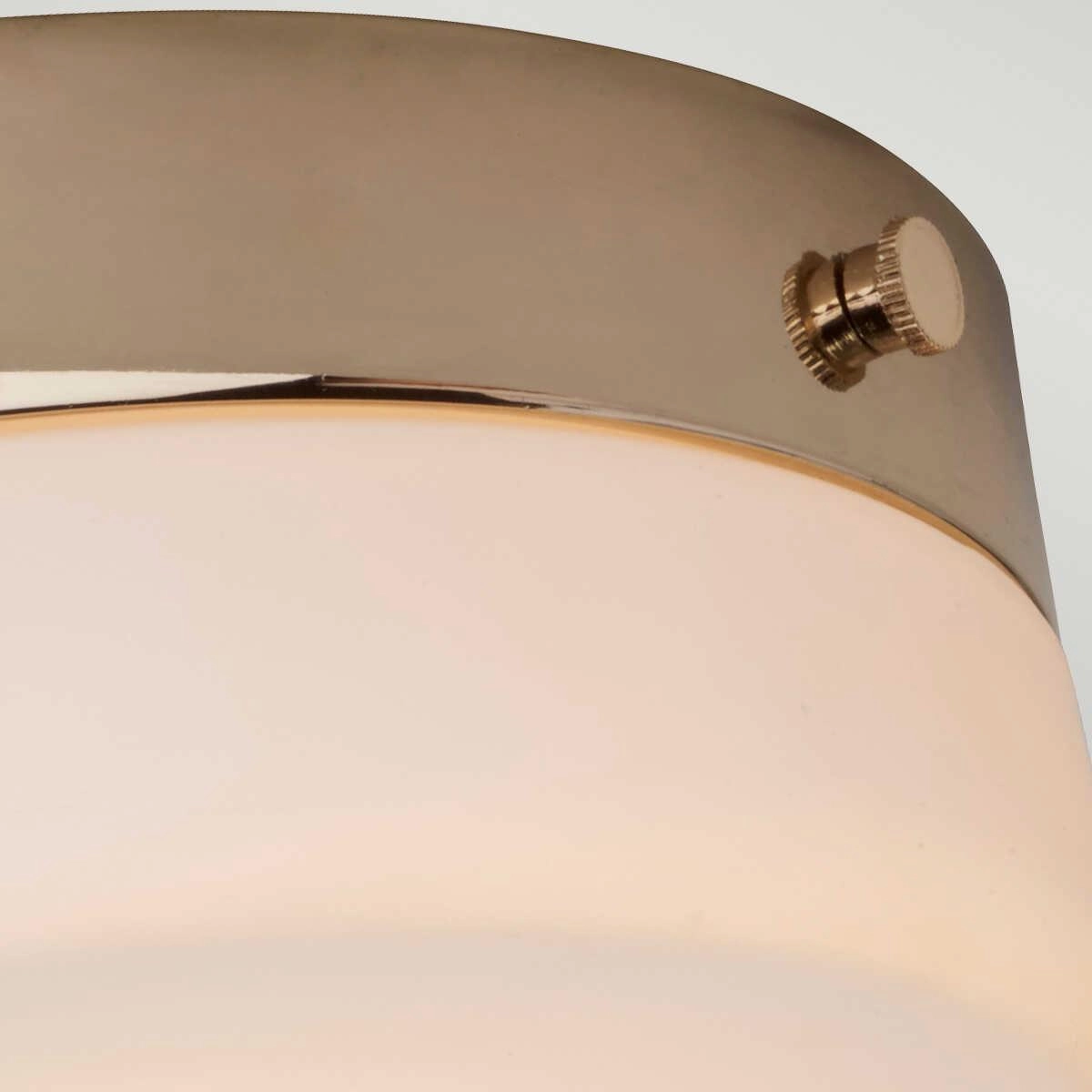 Elstead Tamar Medium Flush Gold Bathroom Ceiling Light