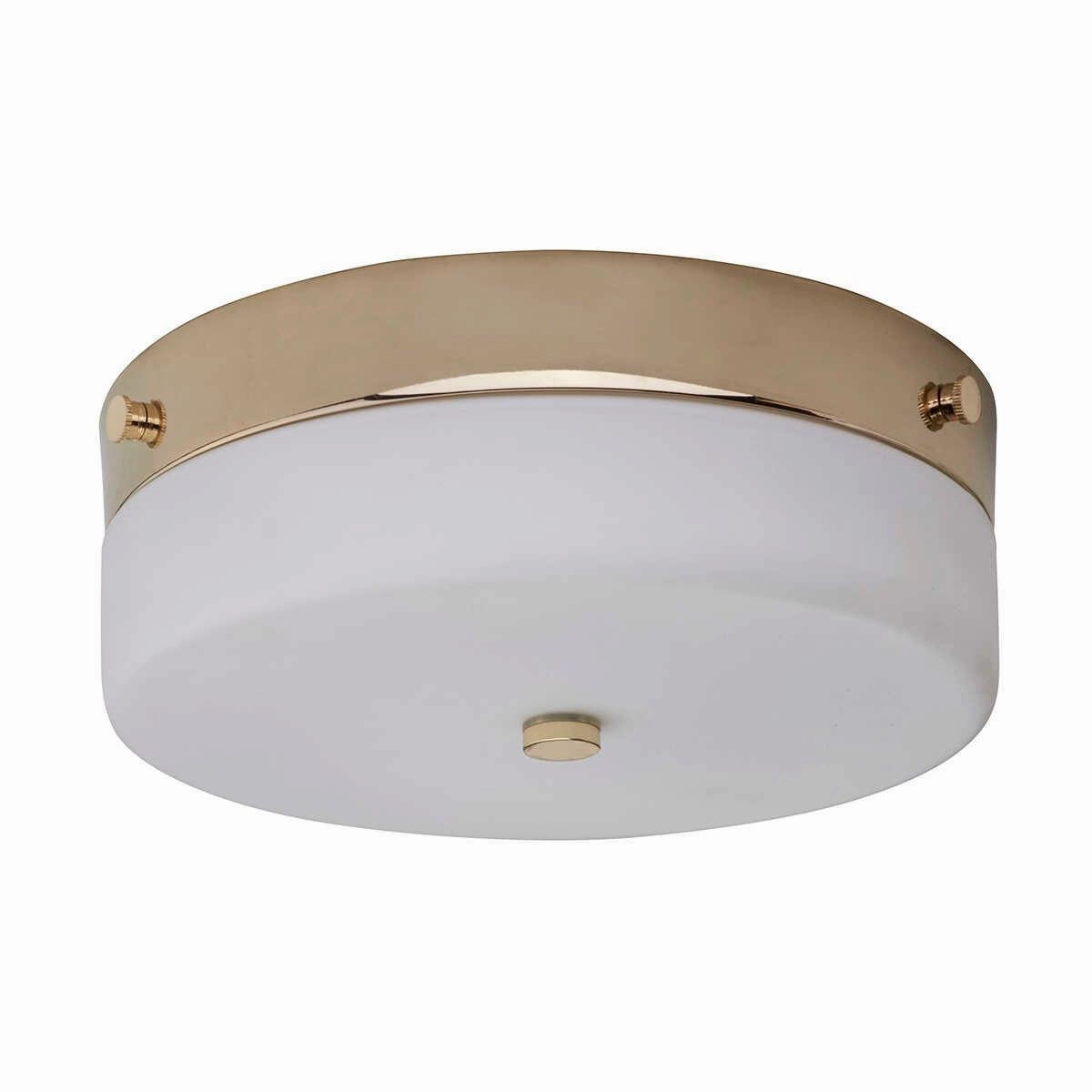 Elstead Tamar Medium Flush Gold Bathroom Ceiling Light