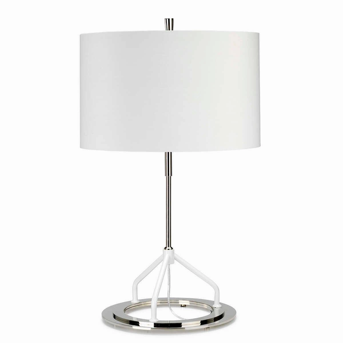 Elstead Vicenza Grey & Polished Nickel Table Lamp
