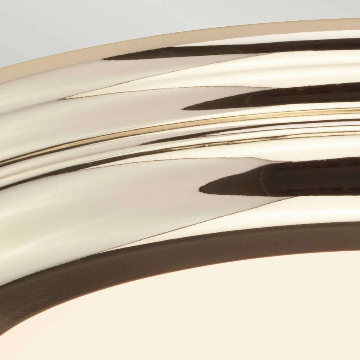 Elstead Welland Flush Polished Brass Bathroom Ceiling Light