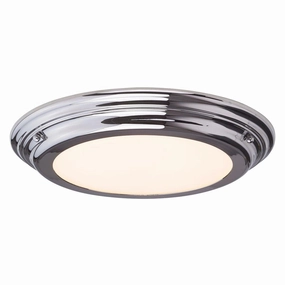 Elstead Welland Flush Polished Chrome Bathroom Ceiling Light ambient ceiling fixture