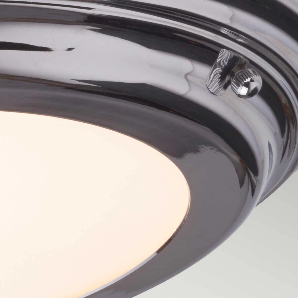 Elstead Welland Flush Polished Chrome Bathroom Ceiling Light