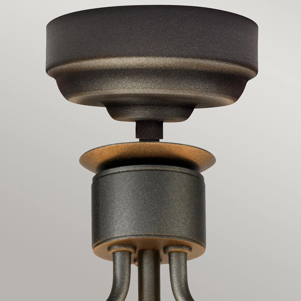 Elstead Windsor 3 Light Semi-Flush Graphite Ceiling Light