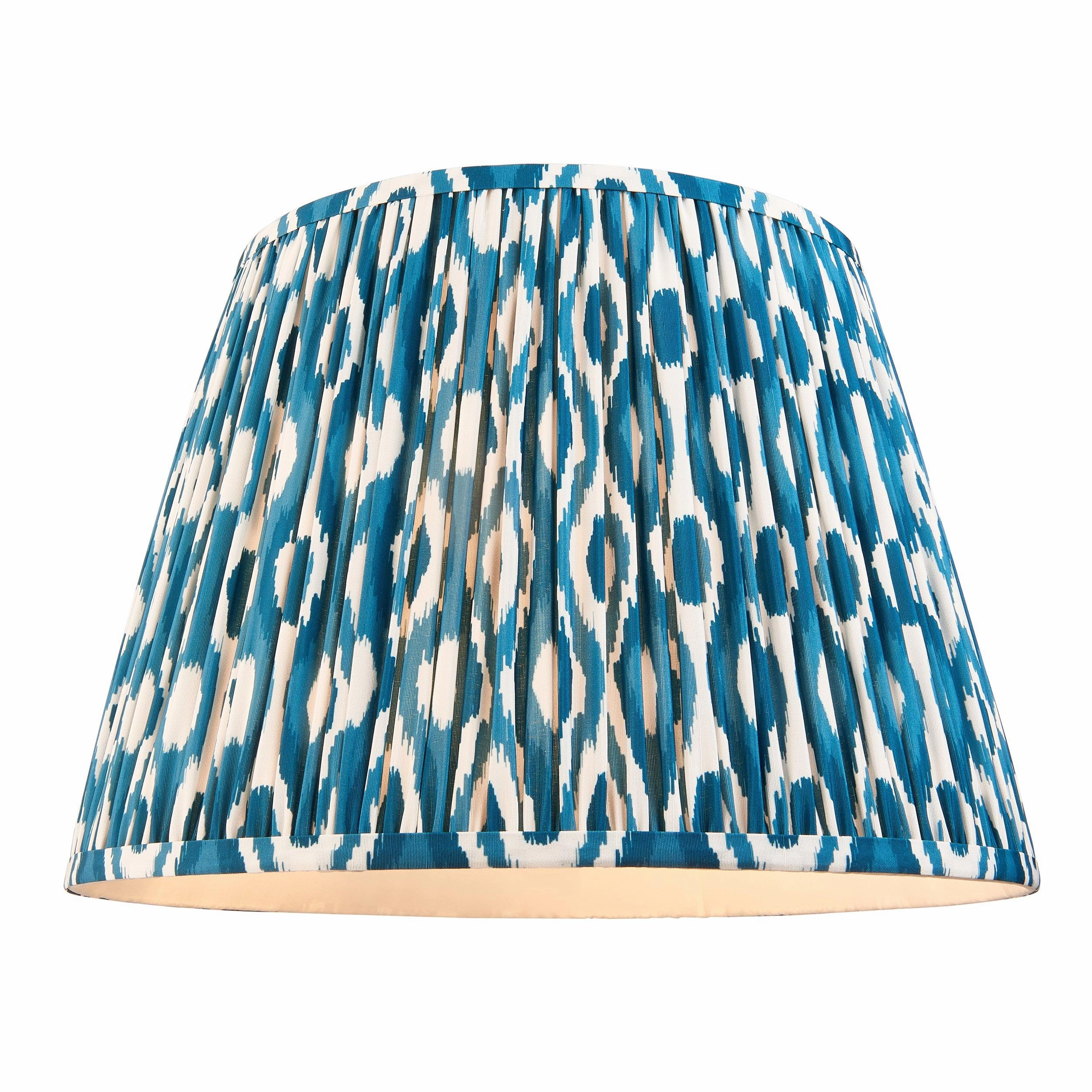 Eltham Blue Braided Ceiling Pendant Light With Blue 40cm Ikat Shade