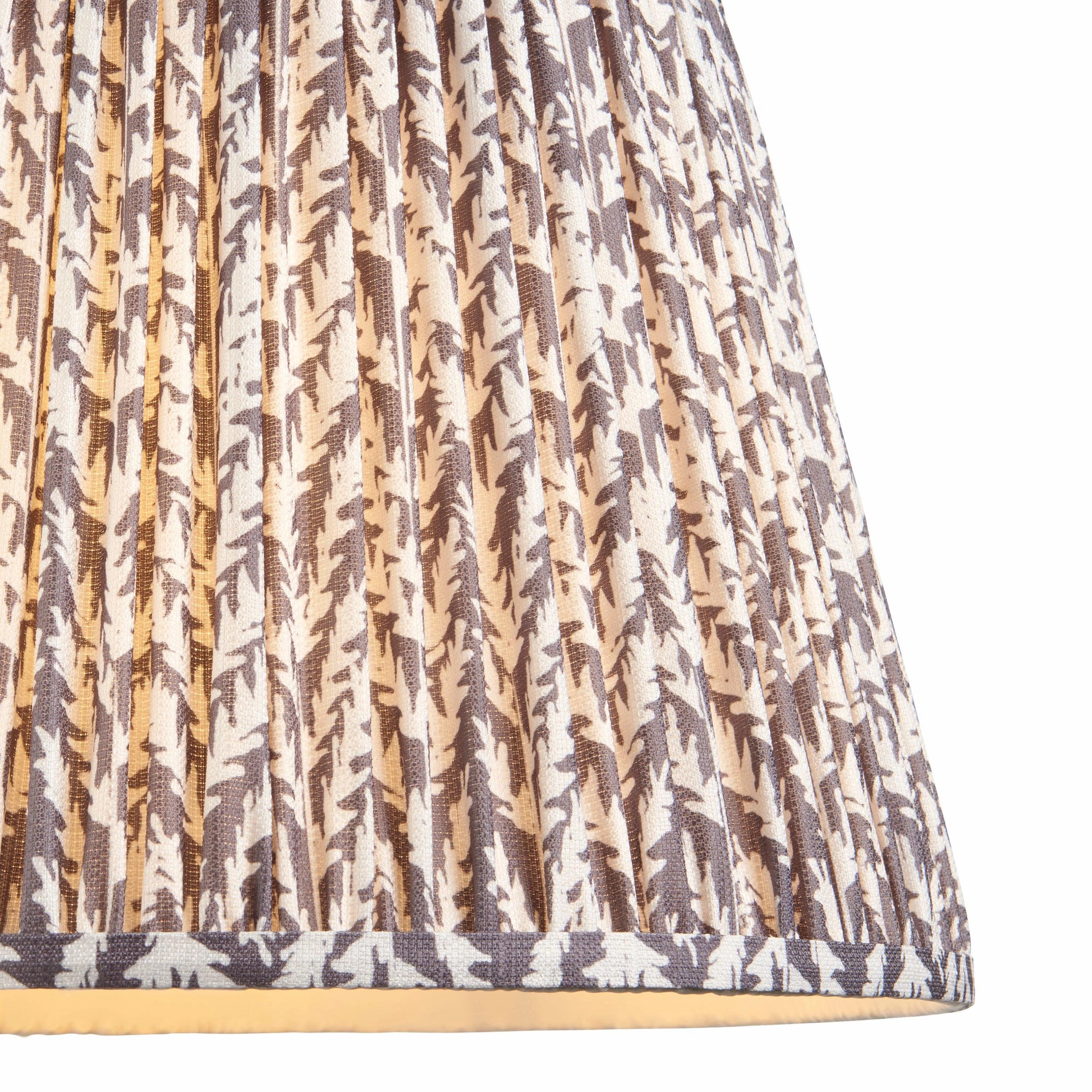 Eltham Ceiling Pendant Light With Blue Flex and Grey Leaf 40cm Shade