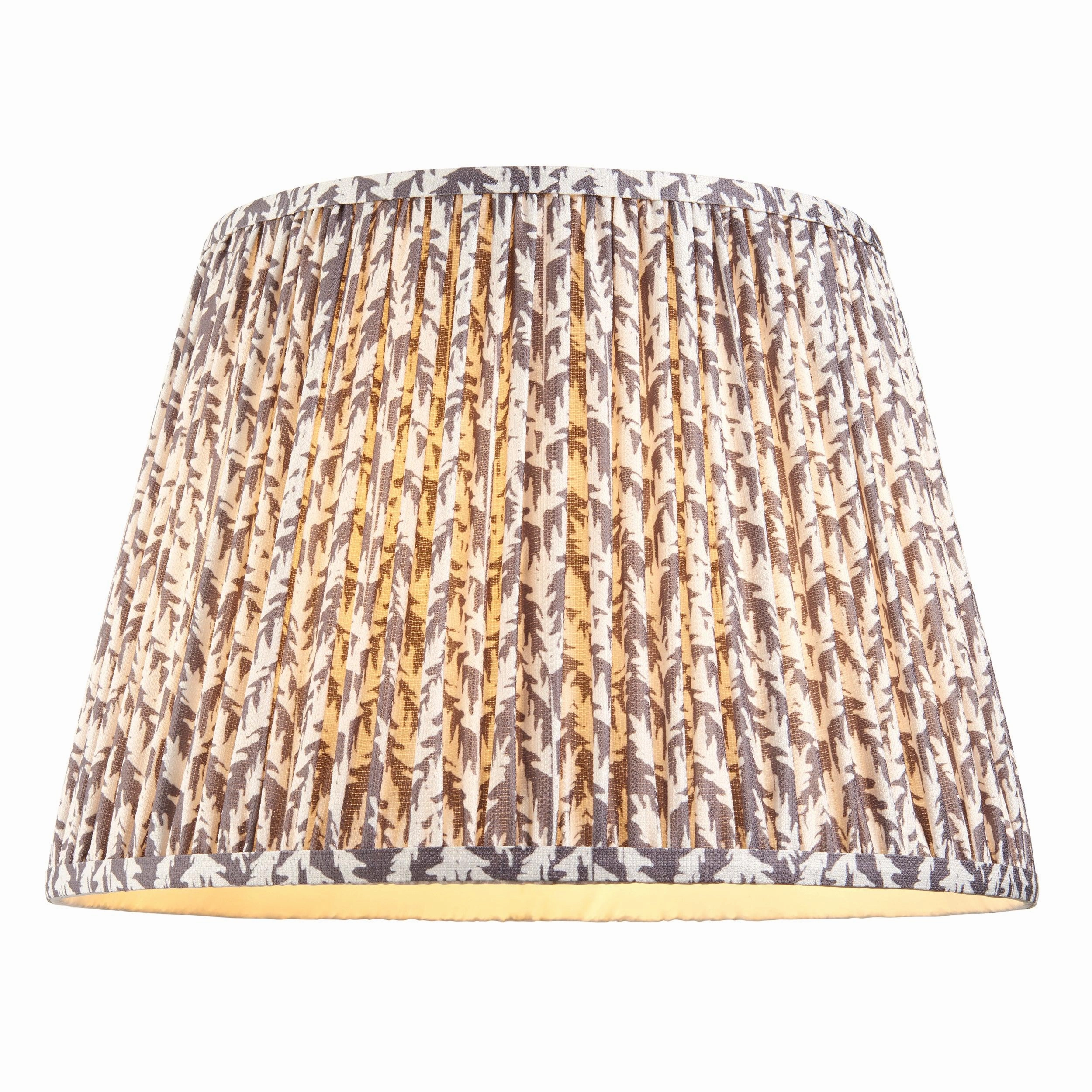 Eltham Ceiling Pendant Light With Blue Flex and Grey Leaf 40cm Shade