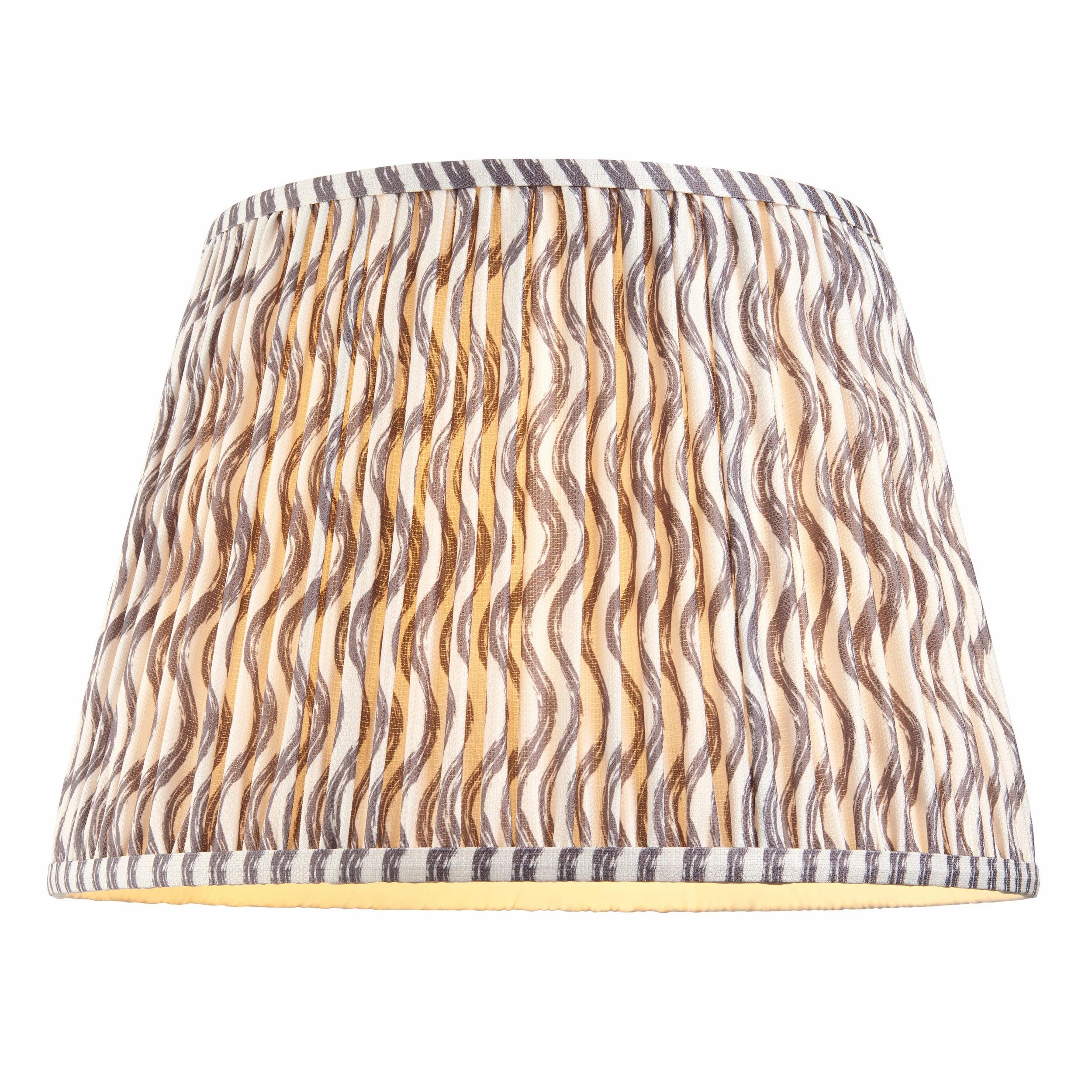 Eltham Ceiling Pendant Light With Blue Flex and Grey Ripple 40cm Shade