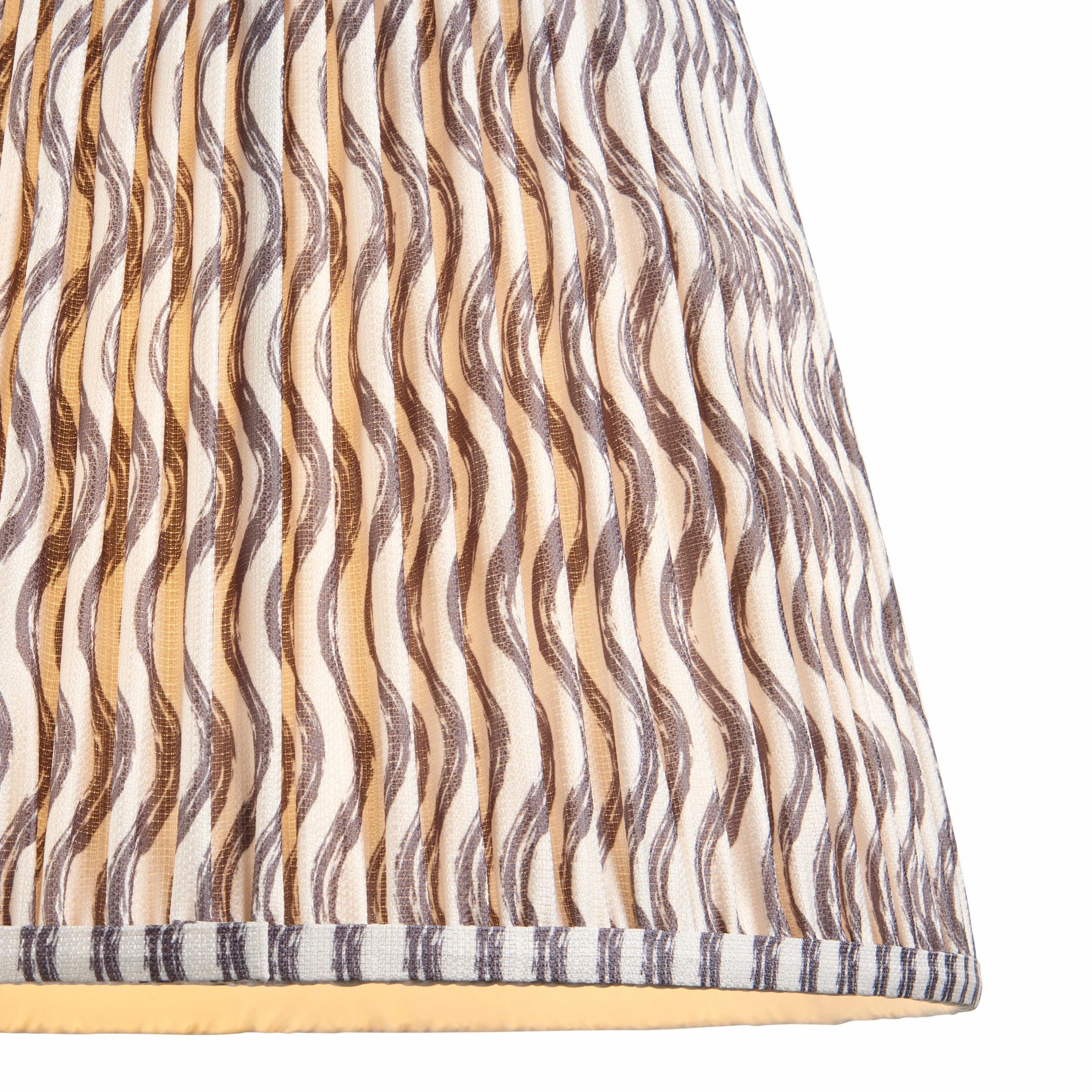 Eltham Ceiling Pendant Light With Blue Flex and Grey Ripple 40cm Shade