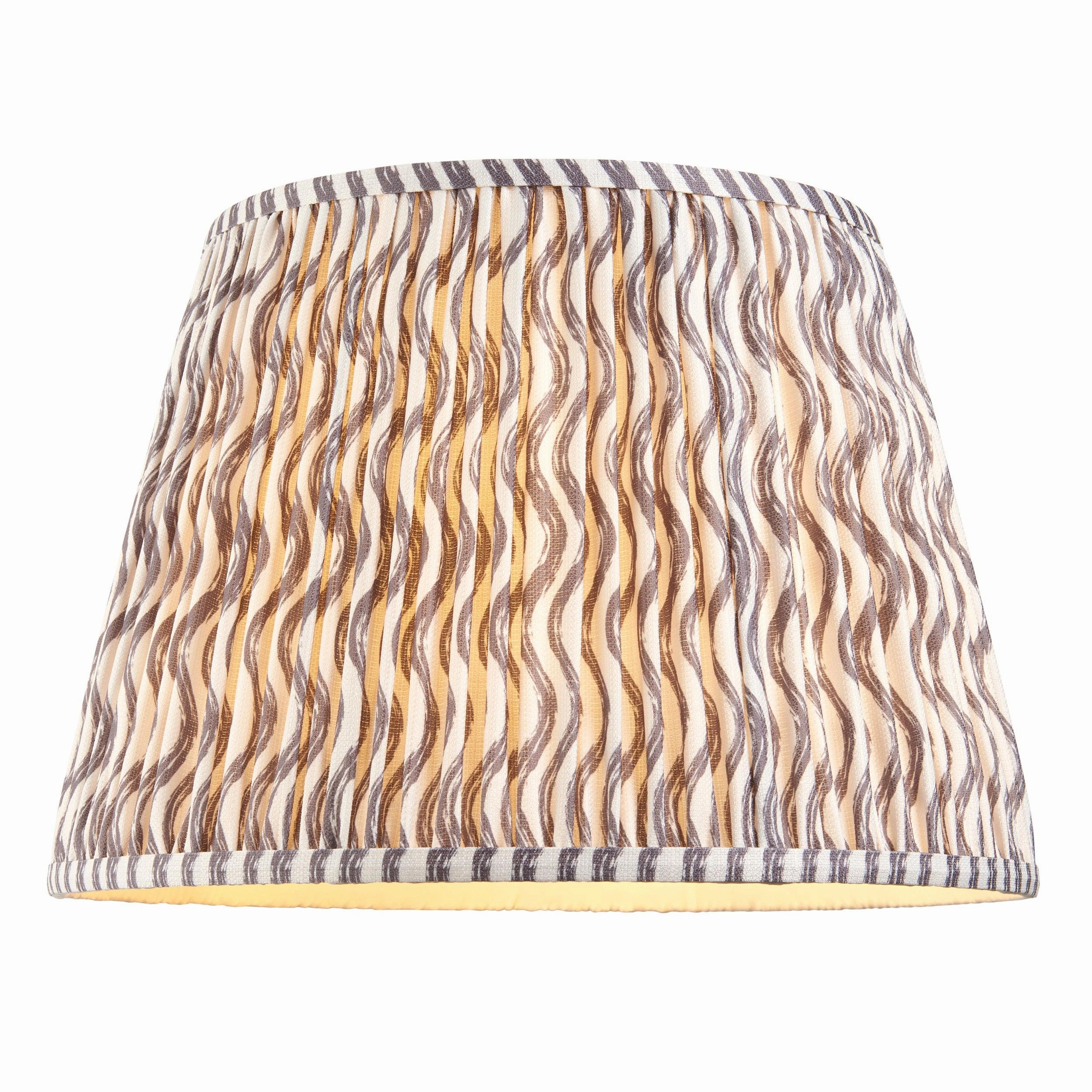 Eltham Ceiling Pendant Light With Blue Flex and Grey Ripple 40cm Shade