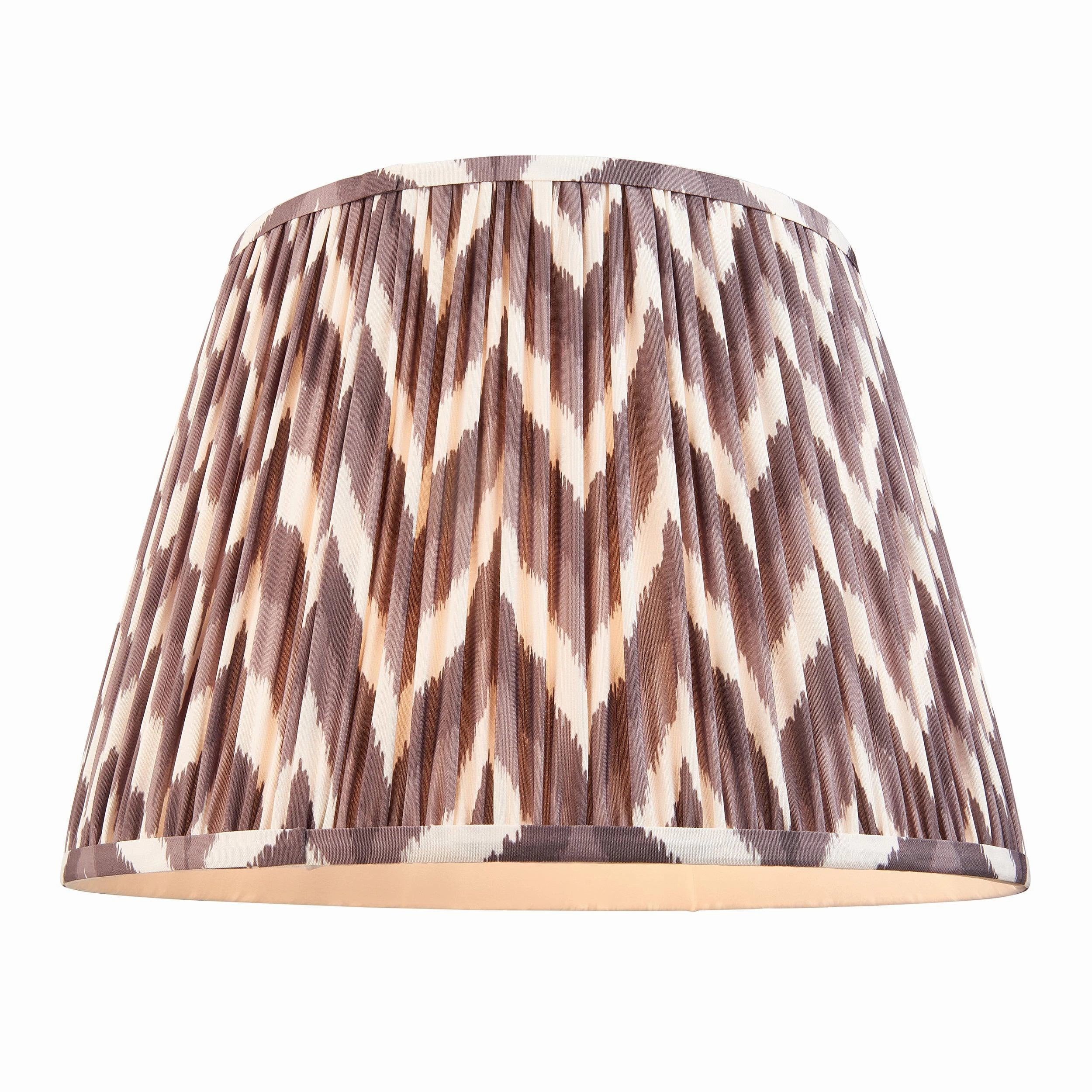 Eltham Ceiling Pendant Light With Blue Flex and Grey Zigzag 40cm Shade