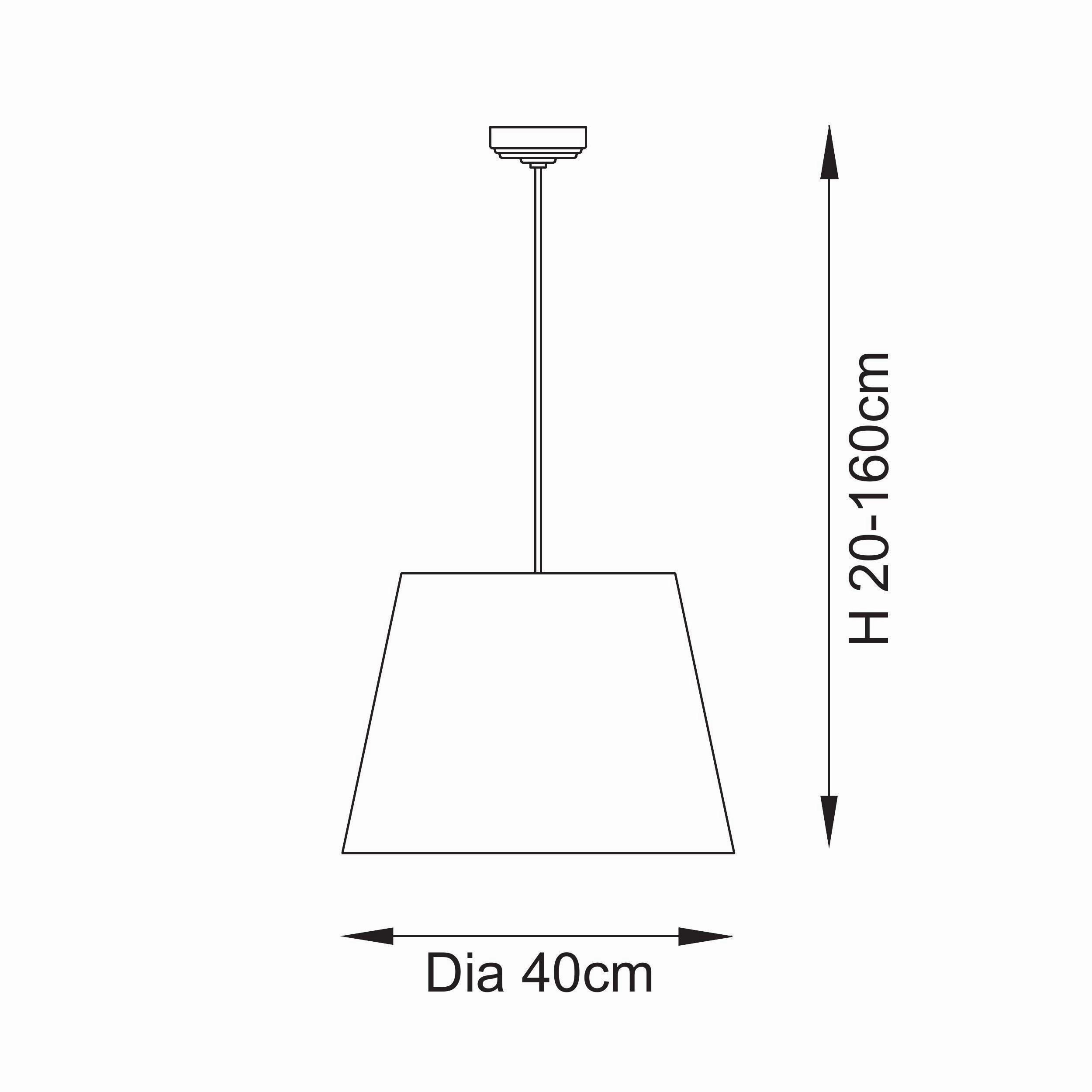 Eltham Ceiling Pendant Light With Blue Flex and Grey Zigzag 40cm Shade