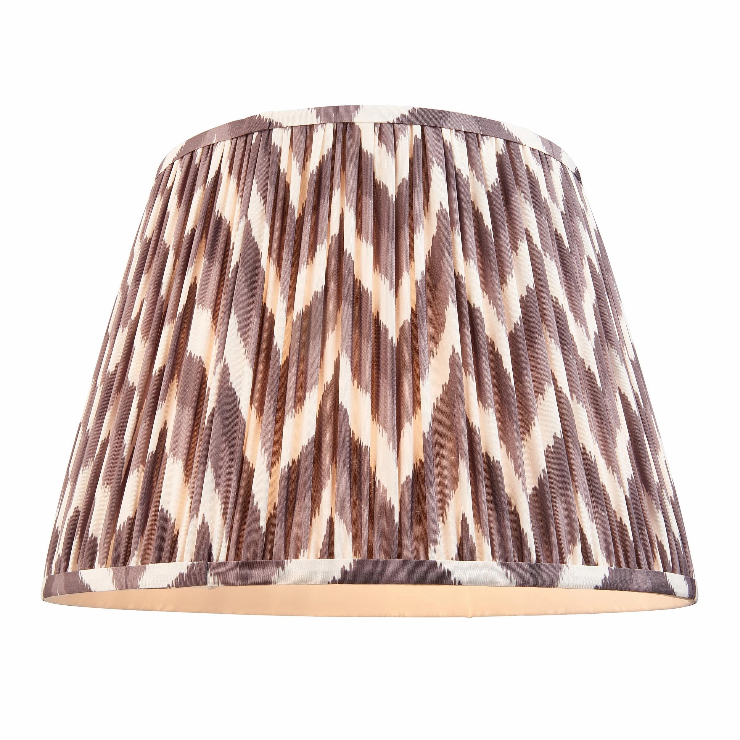 Eltham Ceiling Pendant Light With Blue Flex and Grey Zigzag 40cm Shade