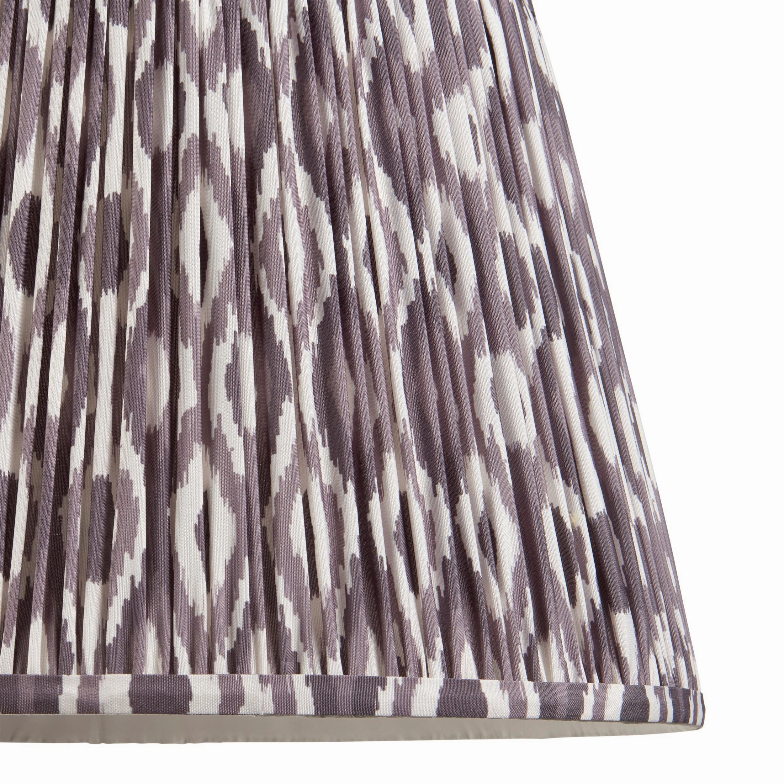Eltham Ceiling Pendant Light With Blue Flex and Large Grey Ikat 40cm Shade