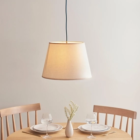 Eltham Ceiling Pendant Light With Blue Flex and Large Ivy 40cm Shade sleek LED ceiling lamp
