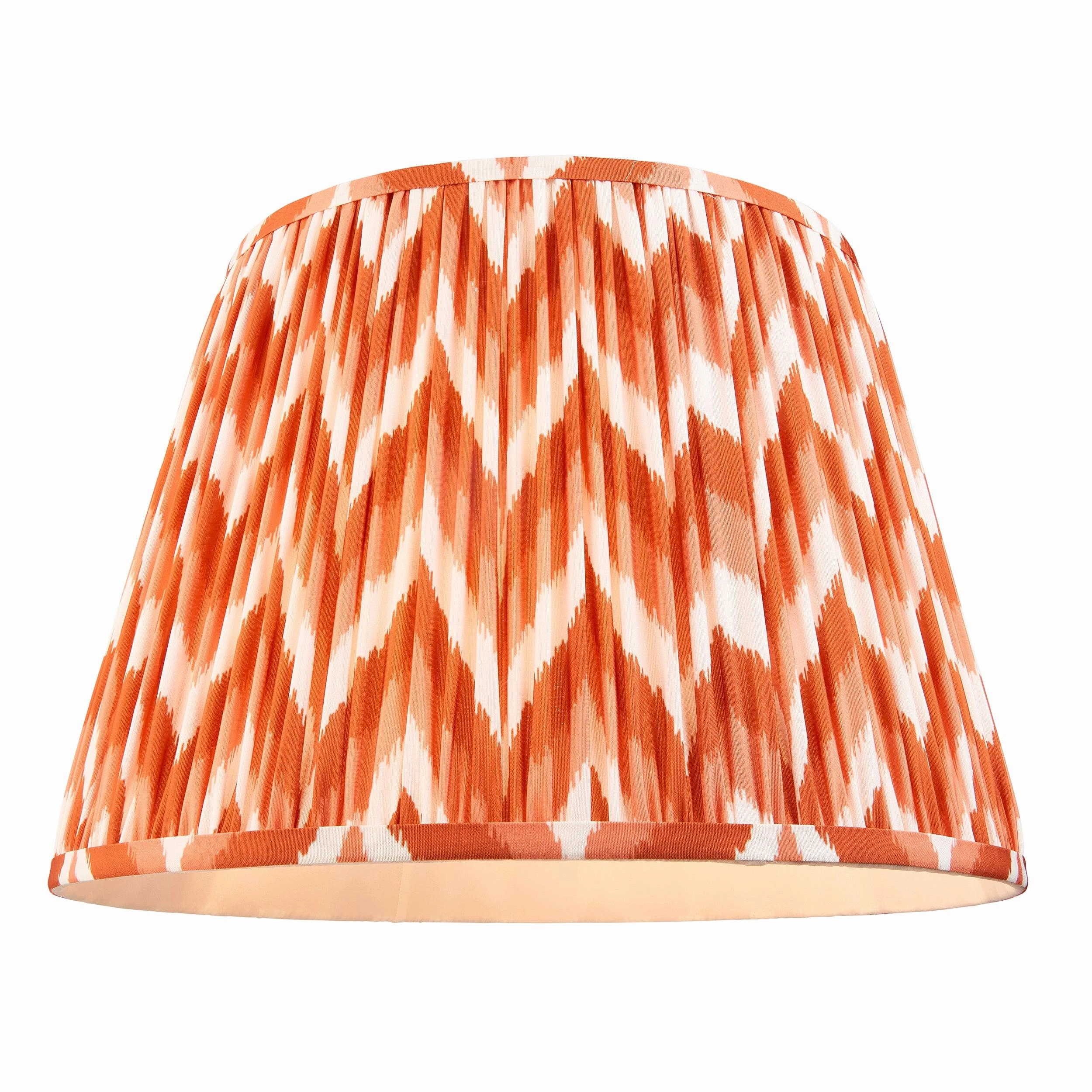 Eltham Ceiling Pendant Light With Blue Flex and Large Orange Zigzag 40cm Shade