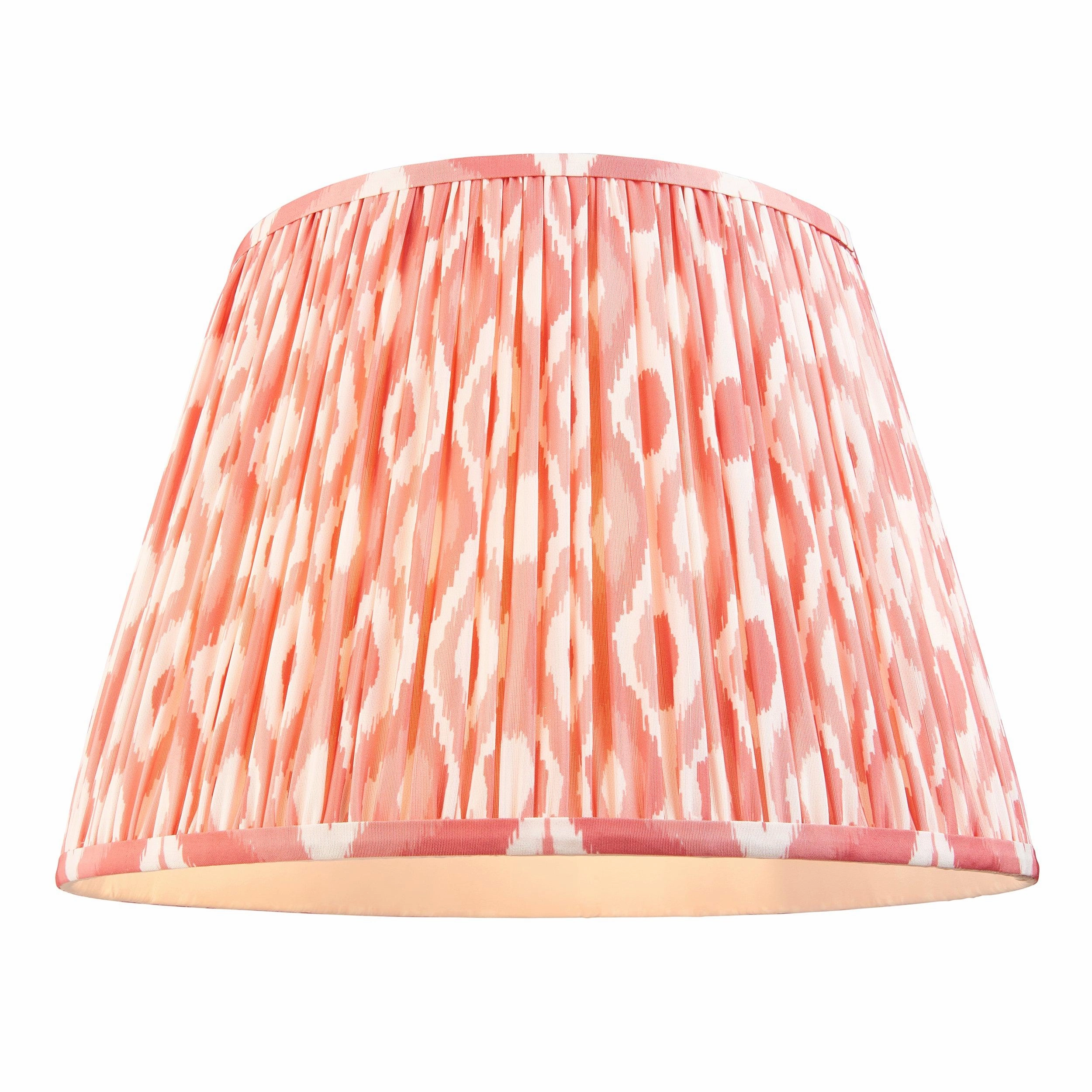 Eltham Ceiling Pendant Light With Blue Flex and Pink Ikat 40cm Shade