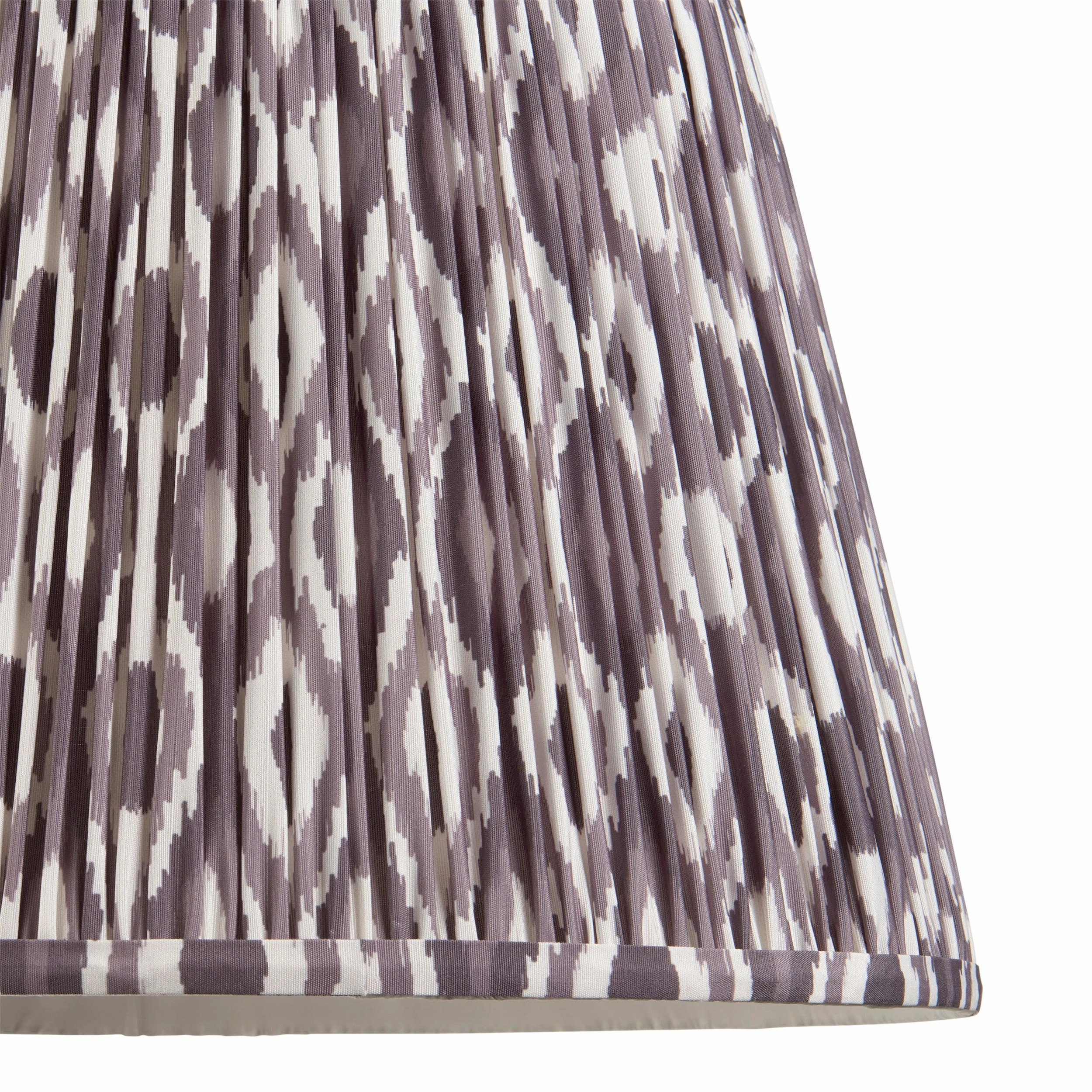 Eltham Ceiling Pendant Light With Green Flex and Grey Ikat 40cm Shade