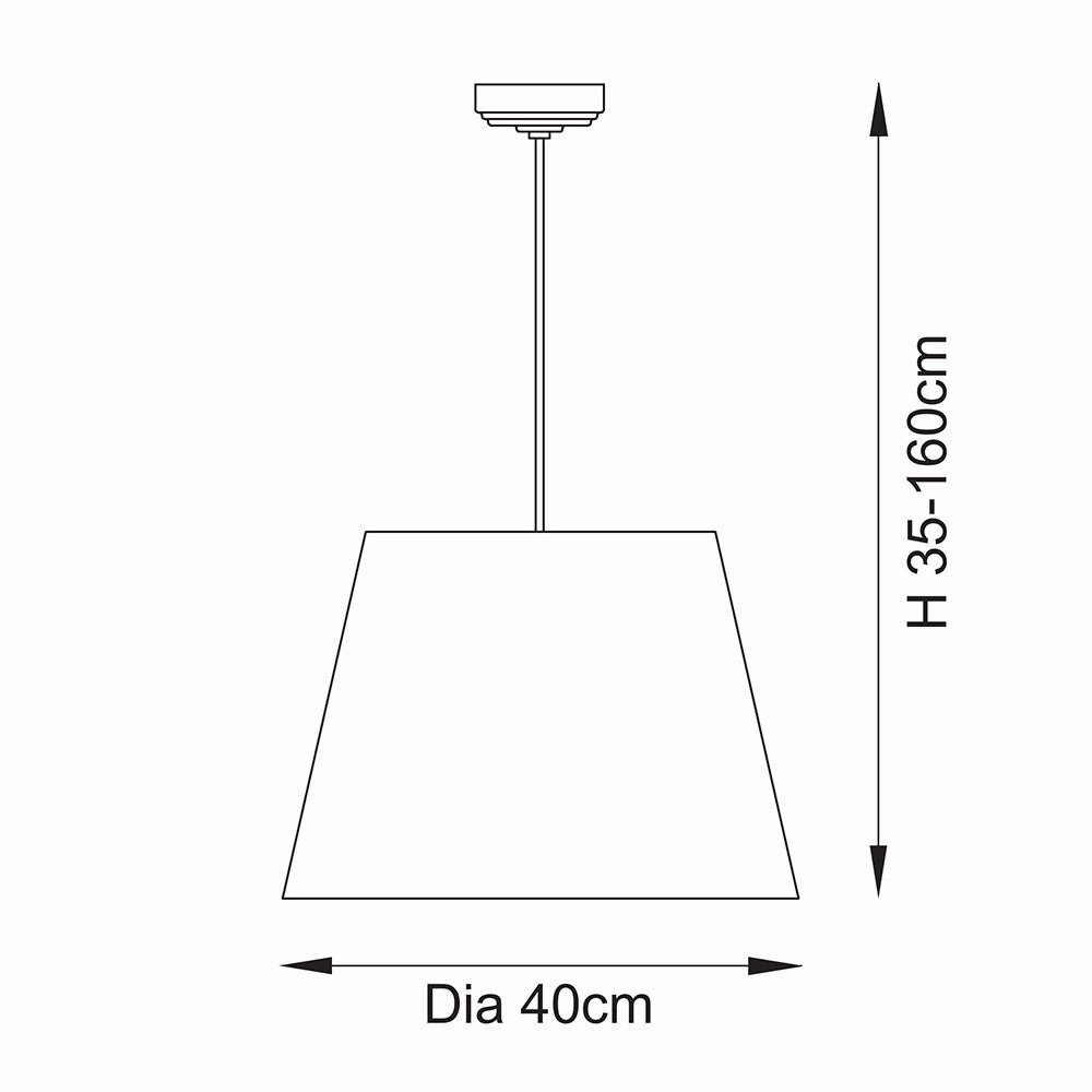 Eltham Ceiling Pendant Light With Green Flex and Large Ivy 40cm Shade
