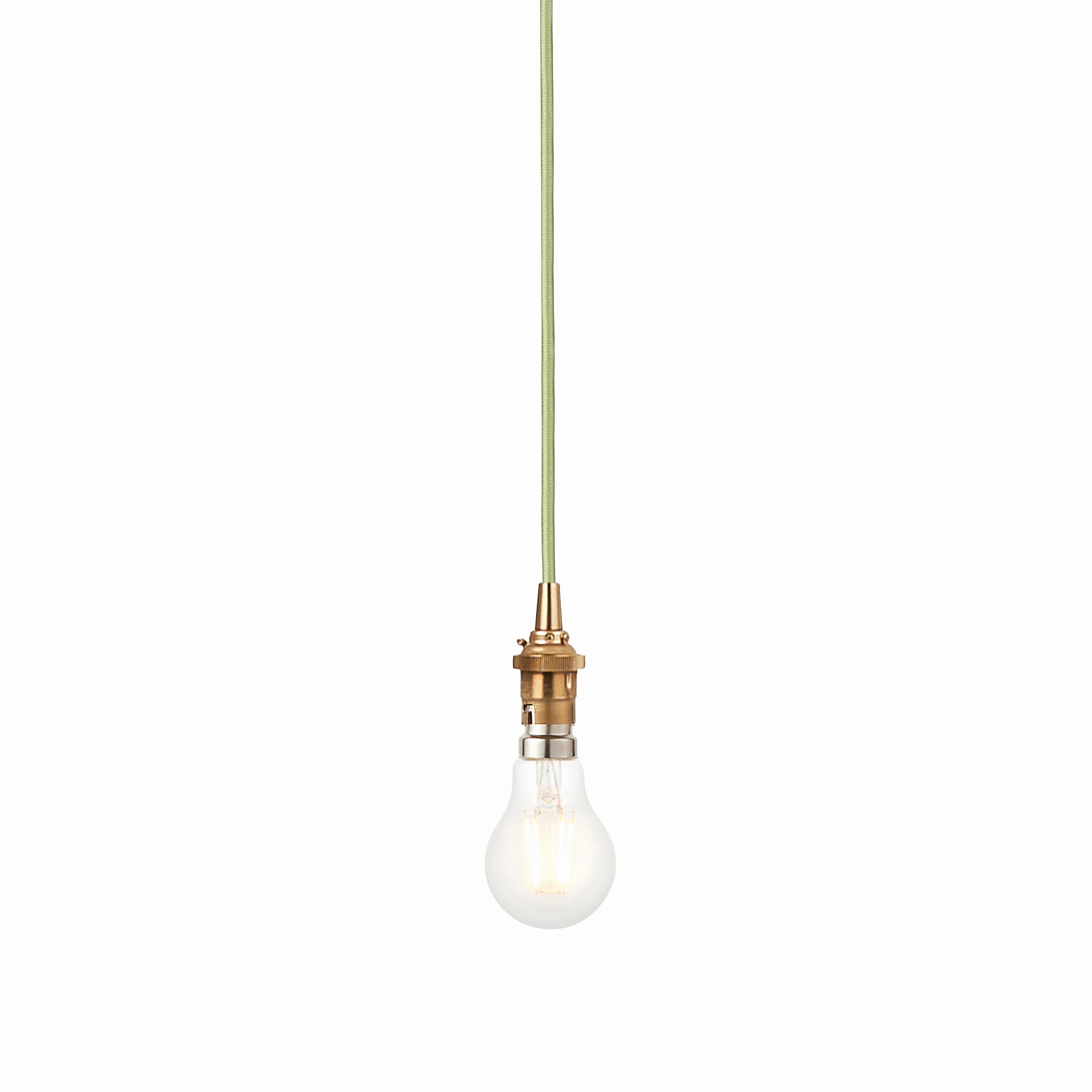Eltham Ceiling Pendant Light With Green Flex and Large Ivy 40cm Shade