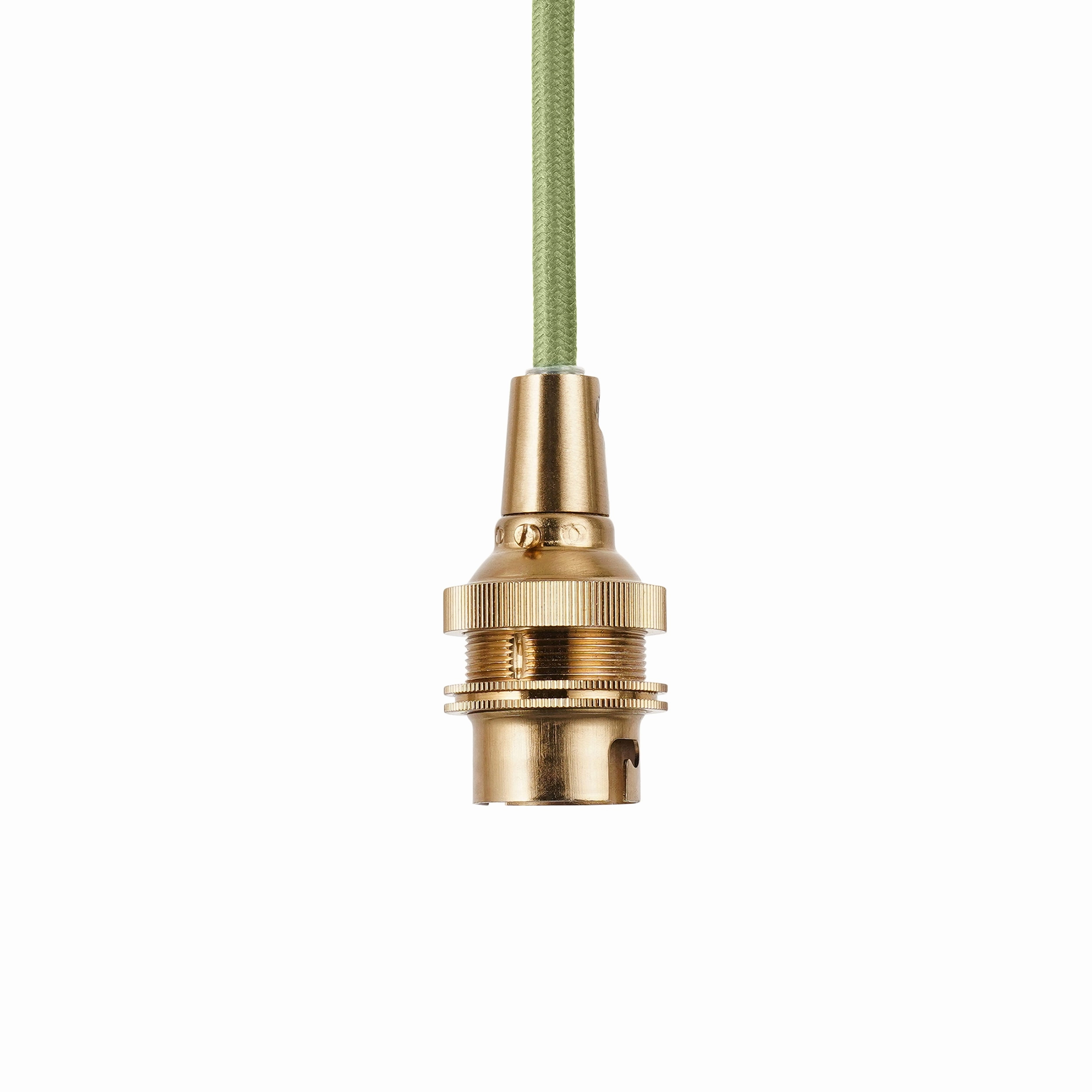 Eltham Ceiling Pendant Light With Green Flex and Large Ivy 40cm Shade
