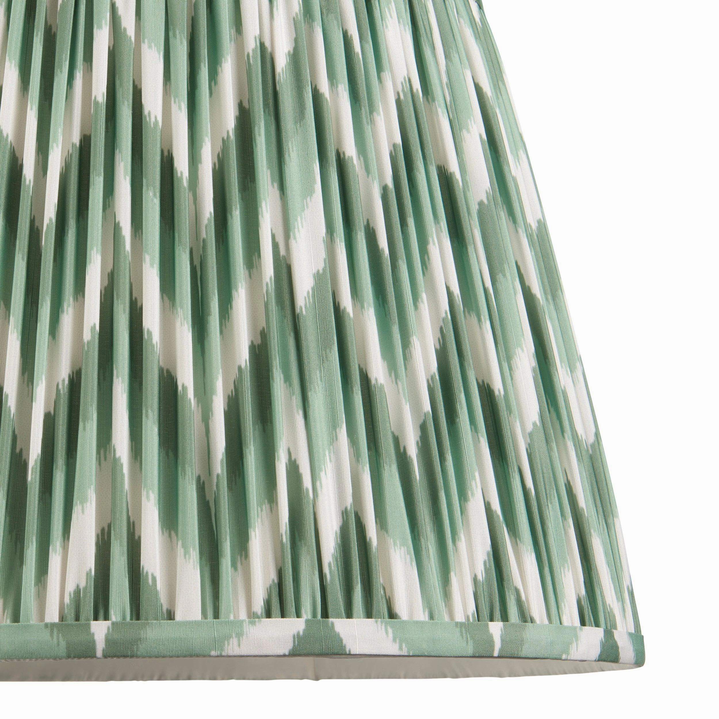 Eltham Ceiling Pendant Light With Red Flex and Green Zigzag 40cm Shade