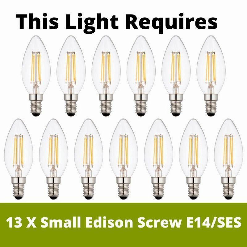 Empire 13 Light Polished Chrome & Crystal Chandelier