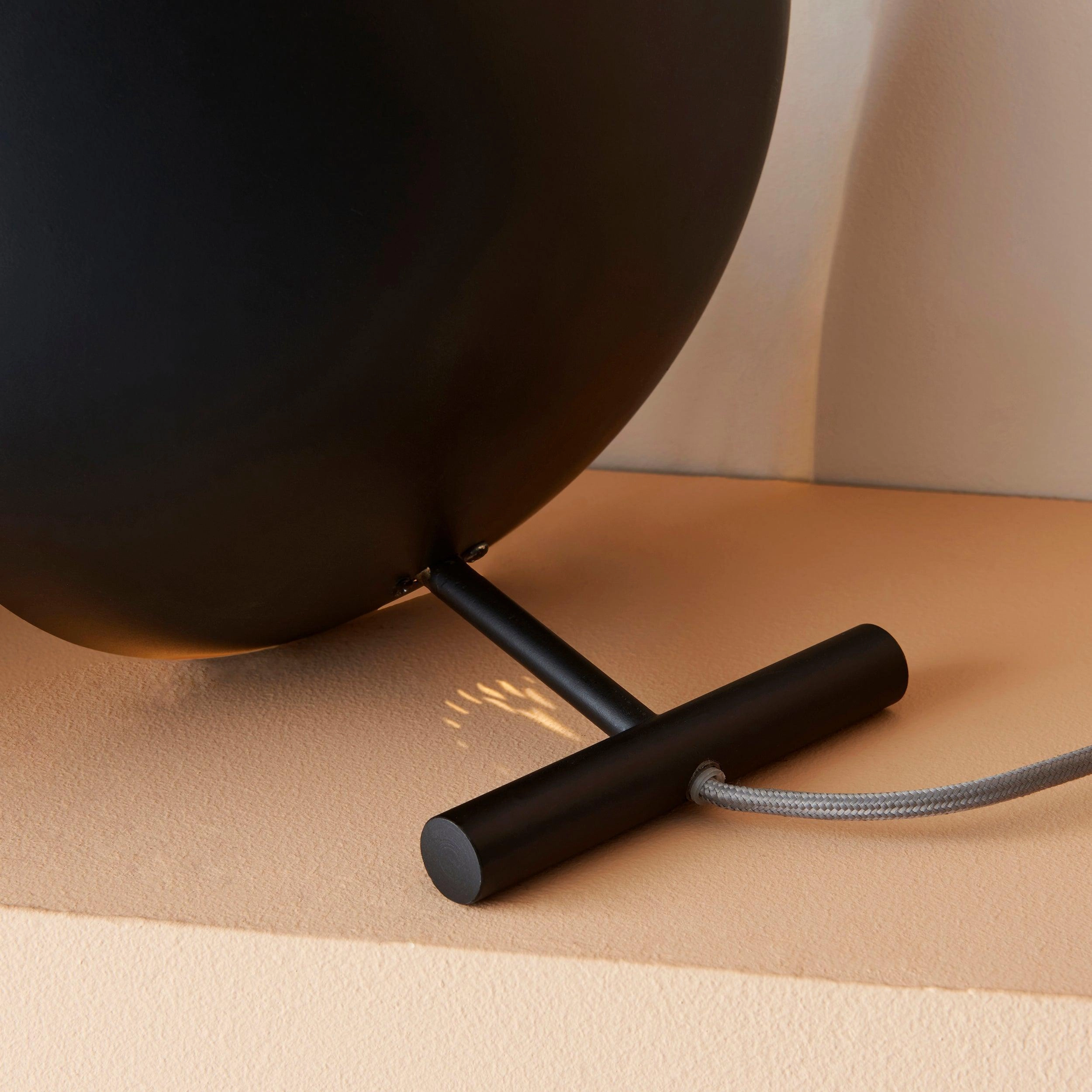 Encore Modern Black Circle Small Table Lamp