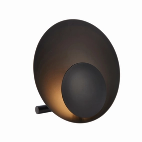 Encore Modern Black Circle Small Table Lamp energy-saving LED light