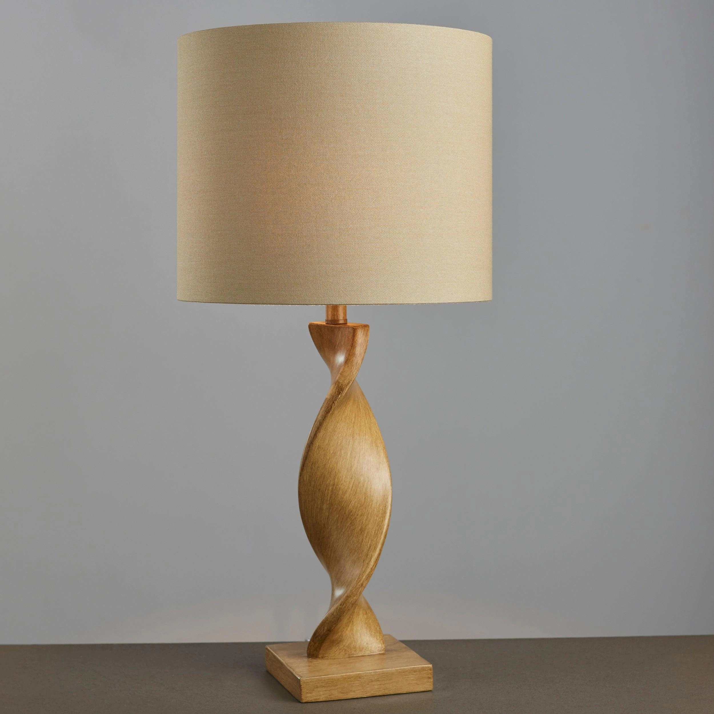 Endon Abia 1 Light Oak Effect Table Lamp
