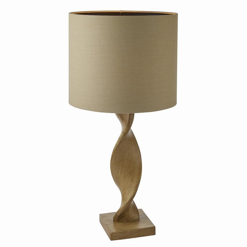 Endon Abia 1 Light Oak Effect Table Lamp
