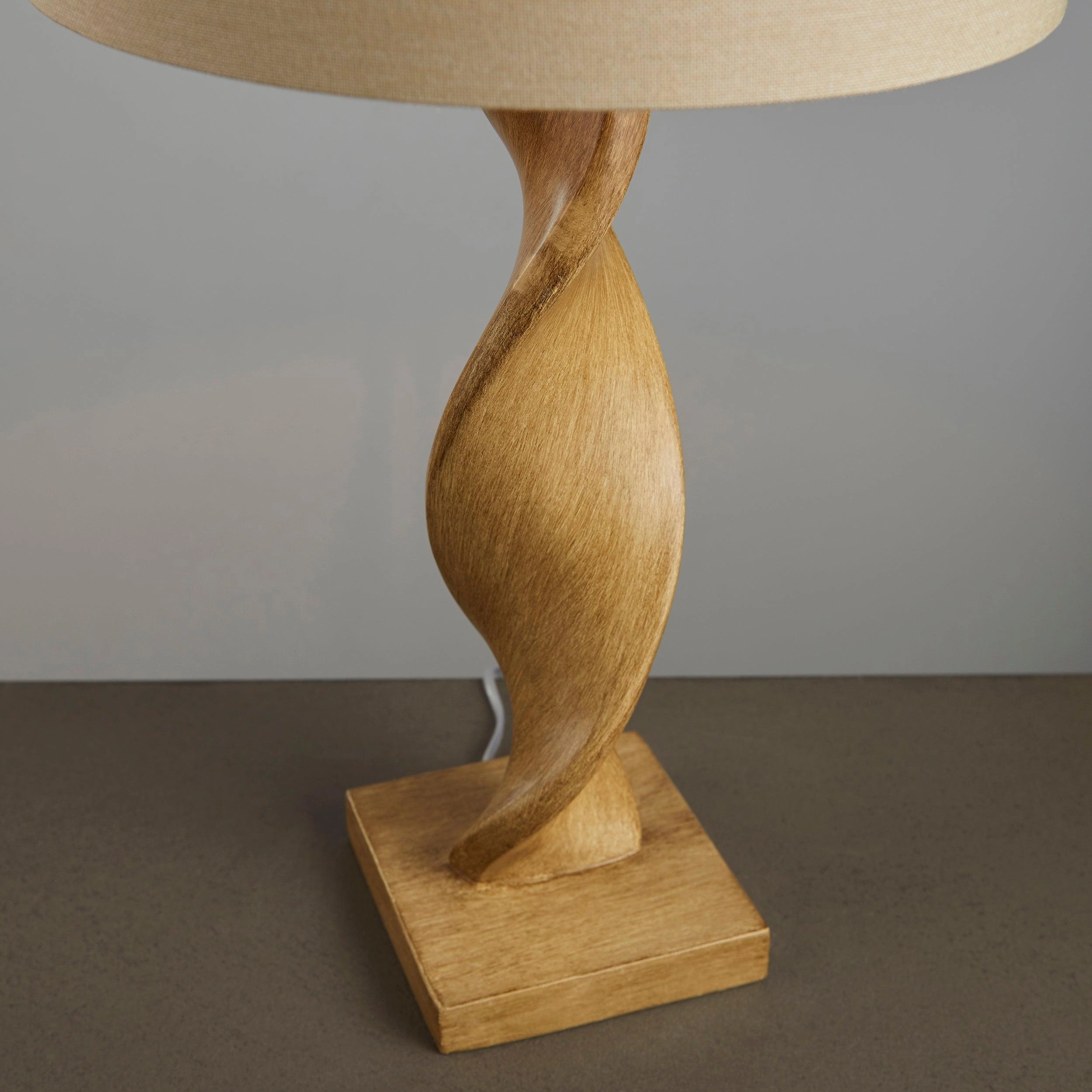 Endon Abia 1 Light Oak Effect Table Lamp