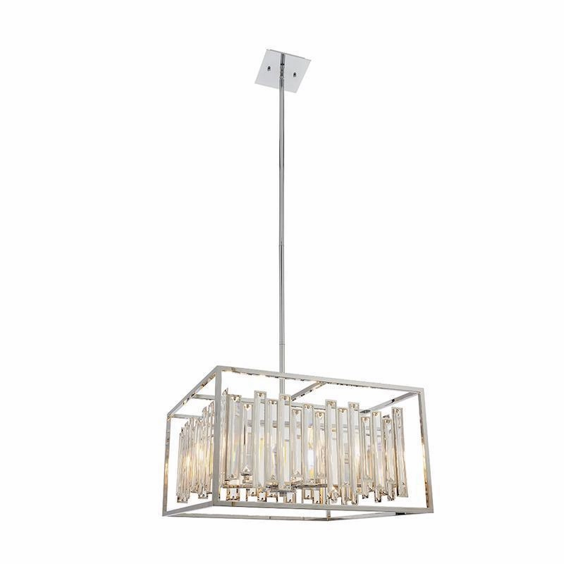 Endon Acadia 6 Light Chrome & Crystal Pendant Light