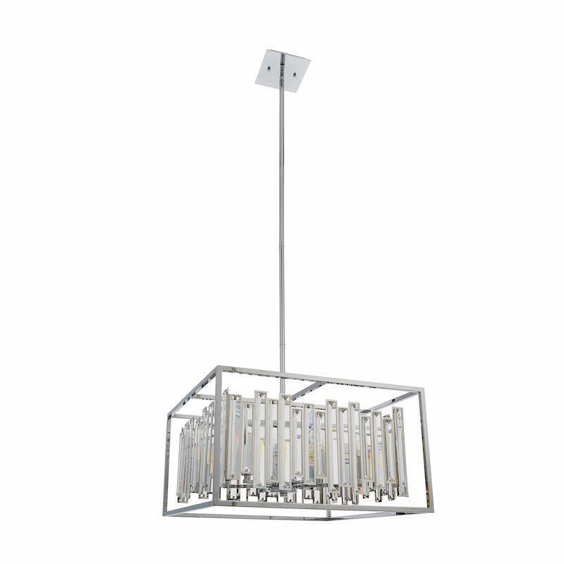 Endon Acadia 6 Light Chrome & Crystal Pendant Light