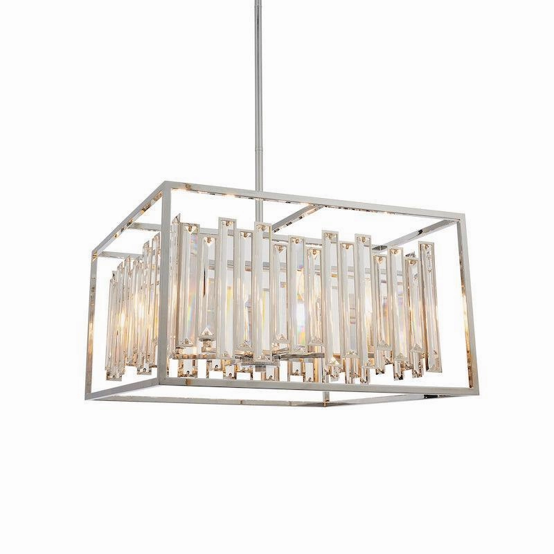 Endon Acadia 6 Light Chrome & Crystal Pendant Light