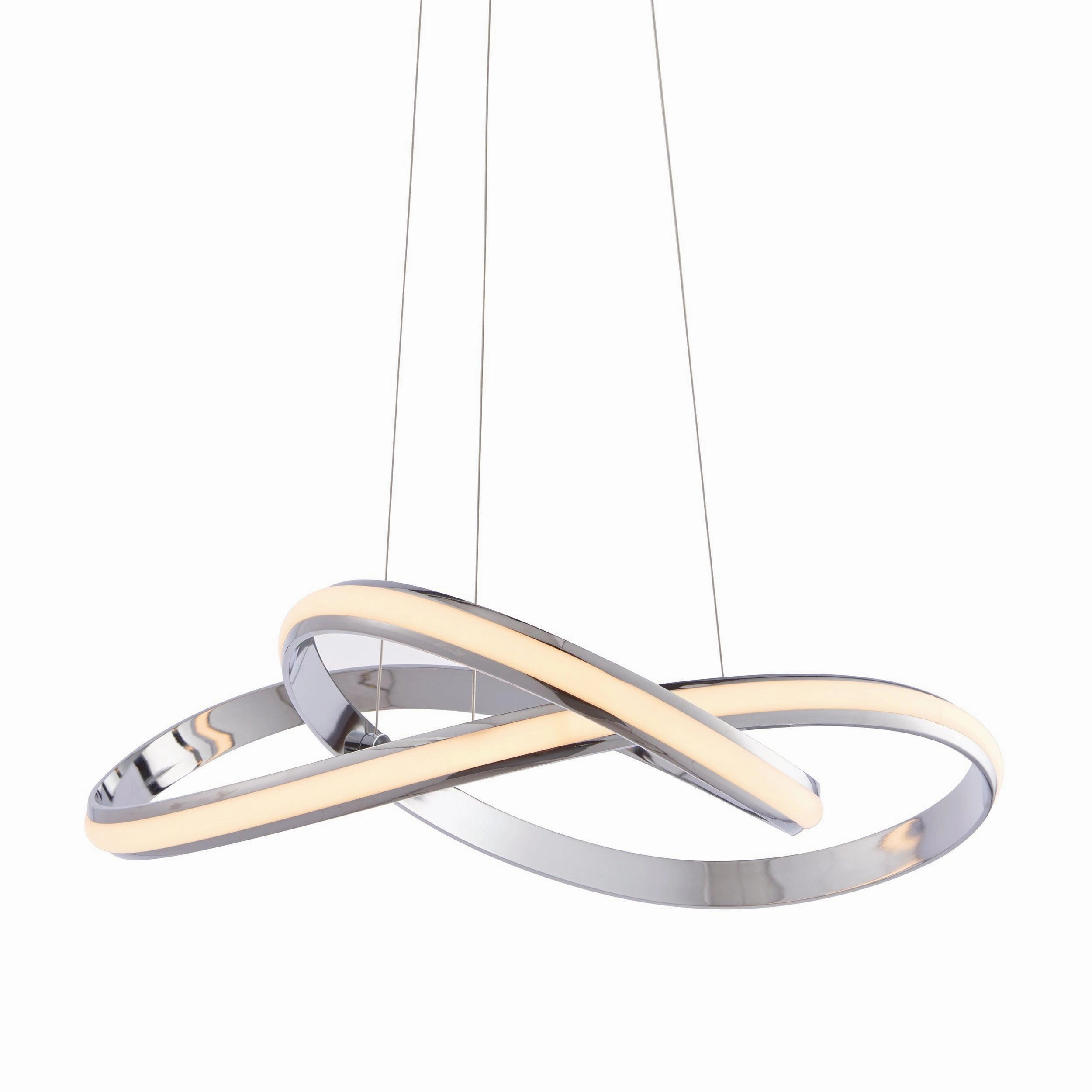 Endon Aria 1 Light Chrome Ceiling Pendant soft glow ceiling light