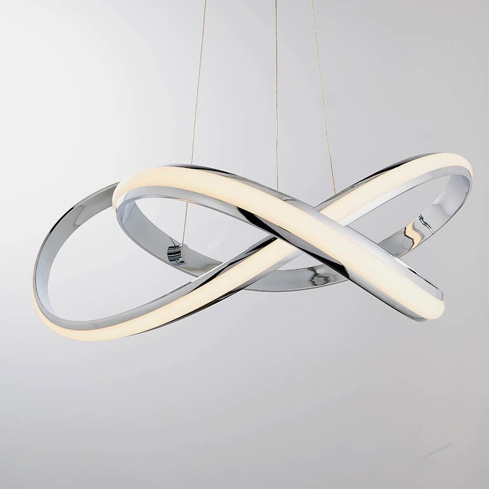 Endon Aria 1 Light Chrome Ceiling Pendant