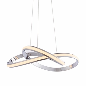 Endon Aria 1 Light Chrome Ceiling Pendant soft glow ceiling light
