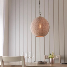 Endon Asha 1 Light Polished Nickel Ceiling Pendant ambient ceiling fixture