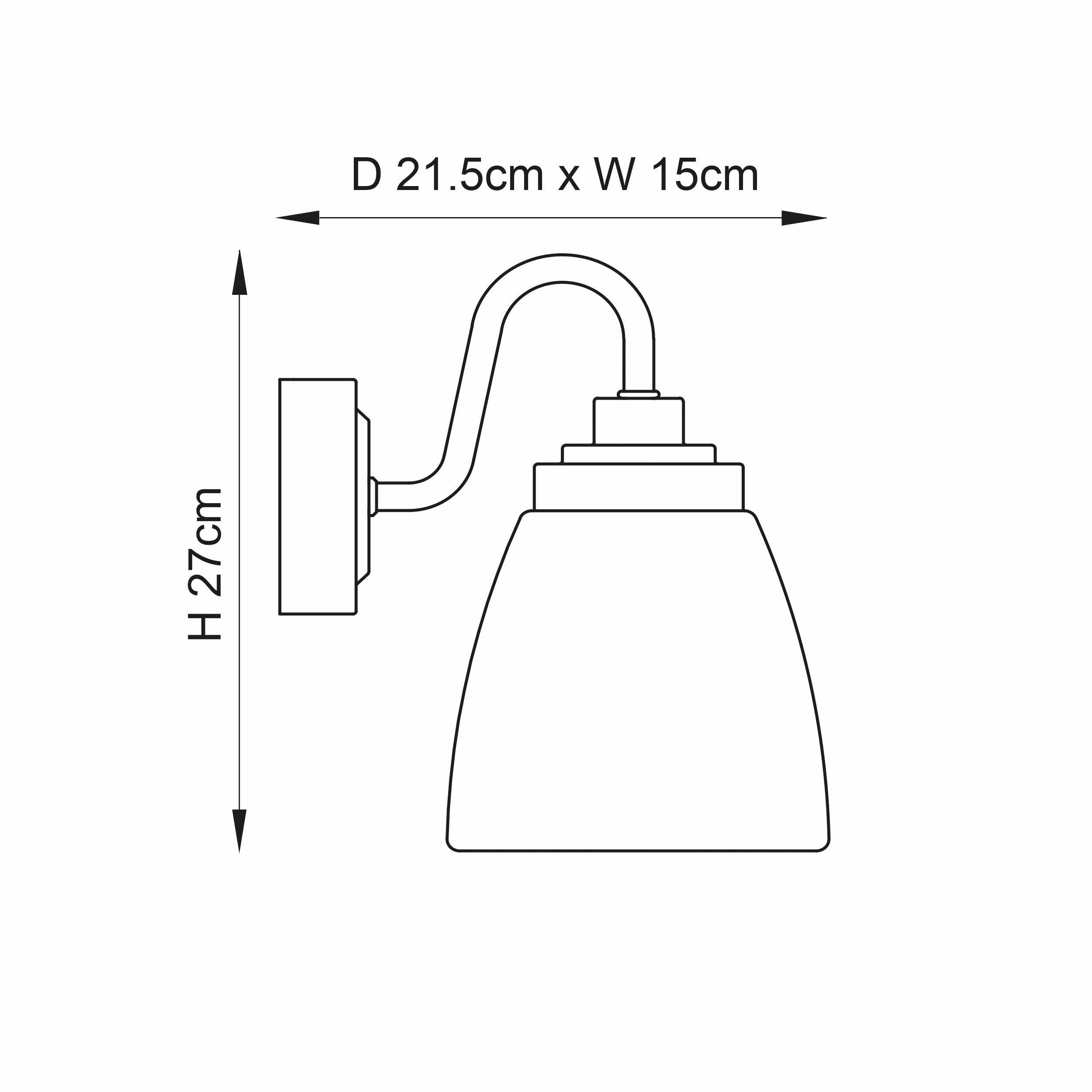 Endon Ashbury Chrome Bathroom 1 Light Wall Light