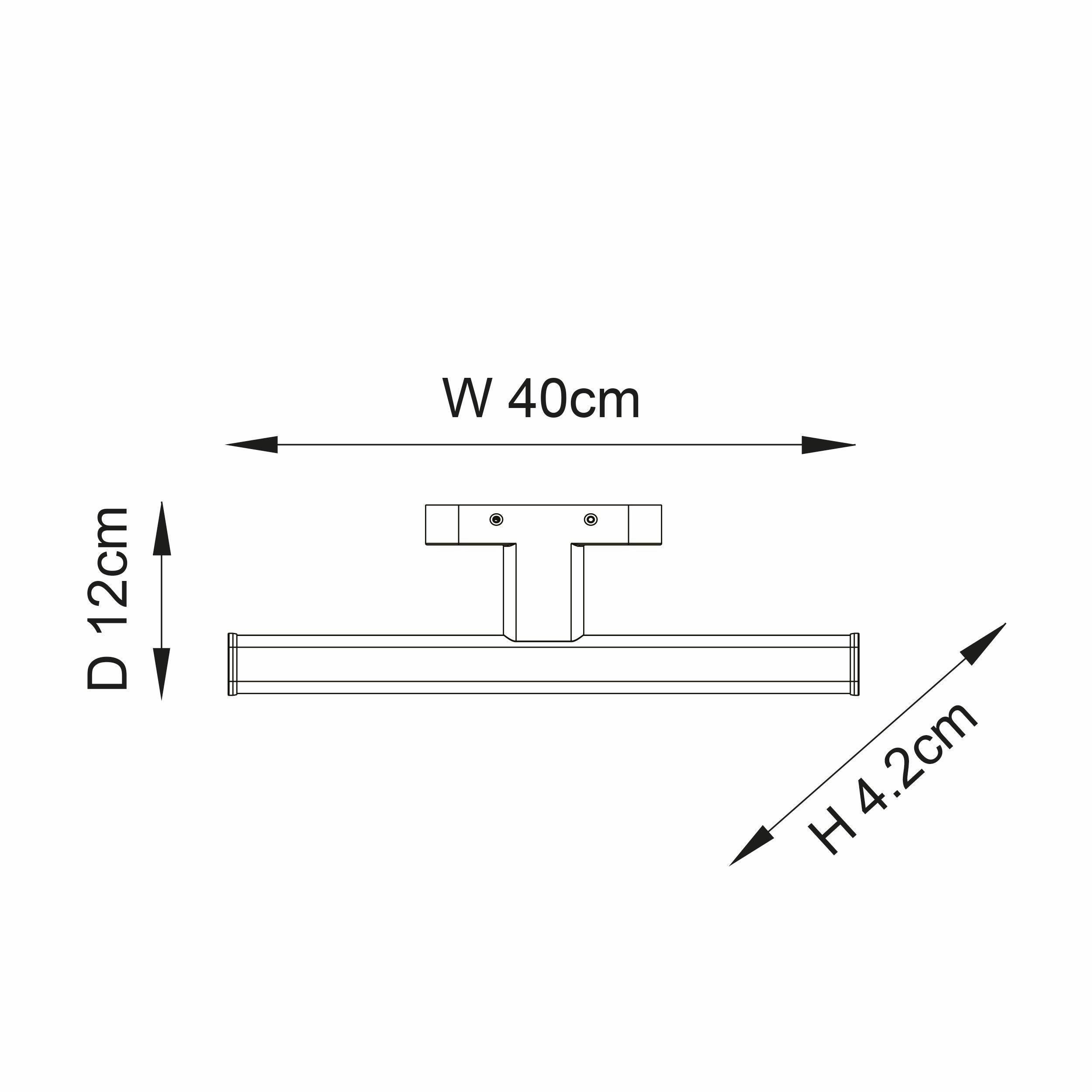 Endon Axis 1 Light Chrome Bathroom Wall Light