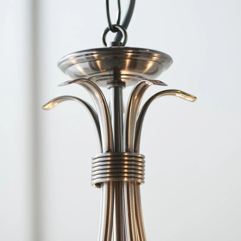 Endon Bernice Antique Silver Finish 5 Light Chandelier