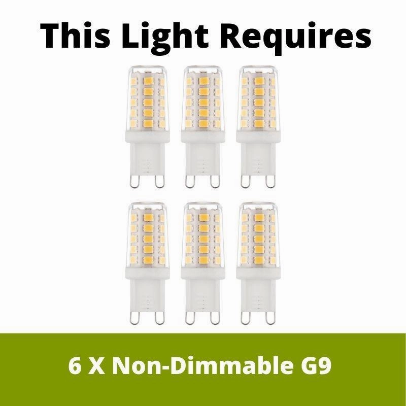 Endon Bloom Gold 6 light Ceiling Pendant Light - Opal Glass - Open Box