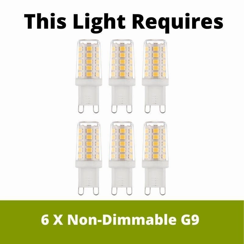 Endon Bloom Gold 6 light Ceiling Pendant Light - Opal Glass - Open Box